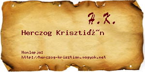 Herczog Krisztián névjegykártya